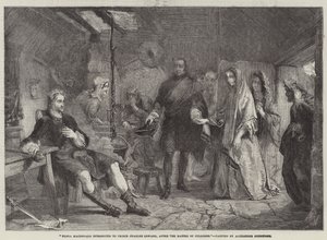 Flora Macdonald introduceret til prins Charles Edward efter slaget ved Culloden